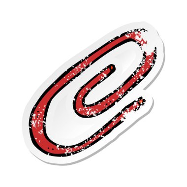 çizgi film ataç Retro sıkıntılı etiket