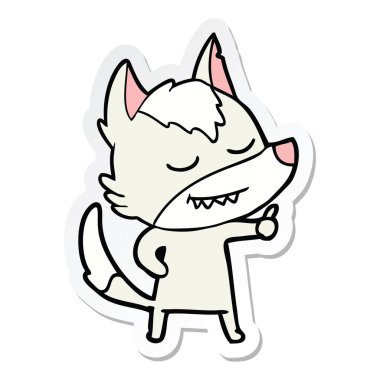 etiket bir dostu karikatür kurt