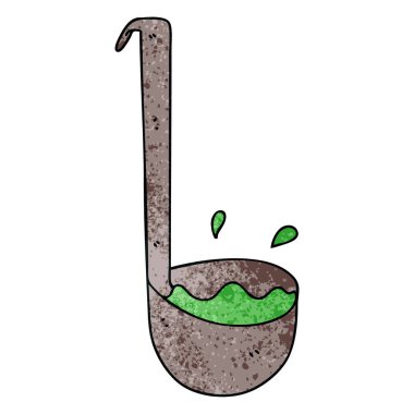 ilginç karikatür Kepçe el çekilmiş 