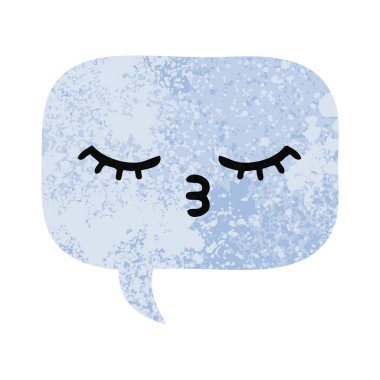 Retro illüstrasyon stil karikatür konuşma balonu