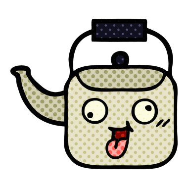 çizgi roman tarzı çizgi film su ısıtıcısı