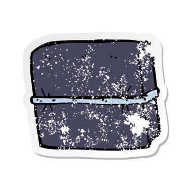 Retro sıkıntılı etiket bir çizgi film iş dosyaları