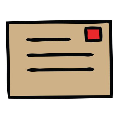 sevimli çizgi kağıt zarf