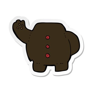 bir çizgi film siyah ayı vücut etiket