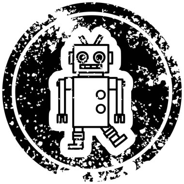 Robot sıkıntılı simgesi simgesi dans