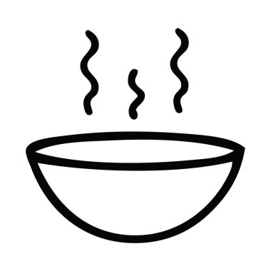 sıcak bir çorba çizim karikatür