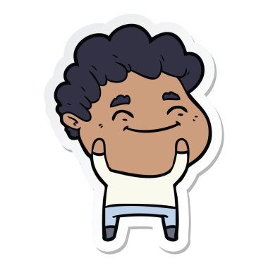 etiket bir karikatür dostça adam