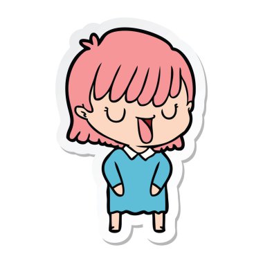 bir çizgi film kadının etiket