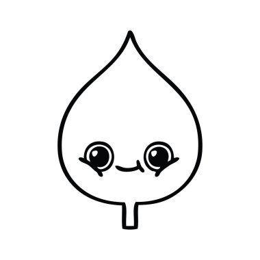 ekspresiyon bir yaprak çizim karikatür