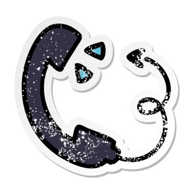 sevimli çizgi telefon yakışıklı sıkıntılı etiket