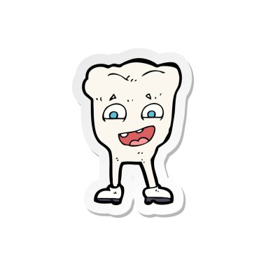 bir karikatür mutlu diş çıkartma