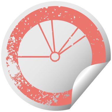 sıkıntılı dairesel peeling etiket sembolü pasta grafiği