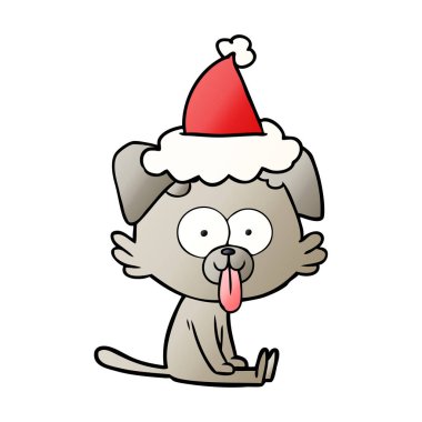 weari yapışmasını dil ile bir oturma köpek degrade çizgi film