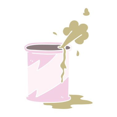 ilginç karikatür soda can patlayan el çekilmiş