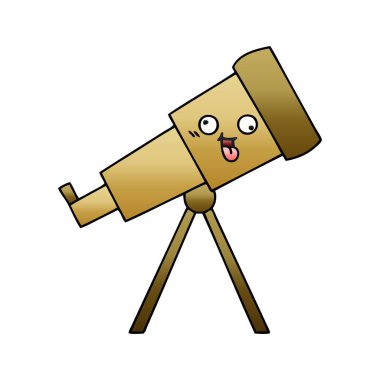 Degrade gölgeli karikatür teleskop