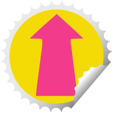 ilginç dairesel peeling etiket karikatür oku