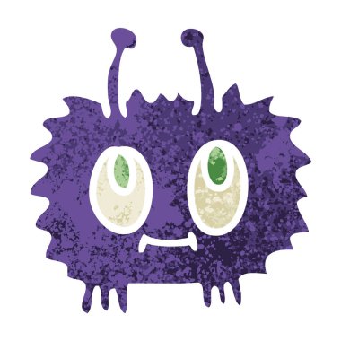 ilginç retro illüstrasyon tarzı çizgi film yabancı