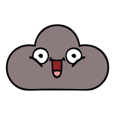 sevimli çizgi fırtına bulutu