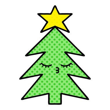 çizgi roman tarzı çizgi film Noel ağacı