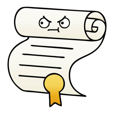 Degrade gölgeli karikatür sözleşme