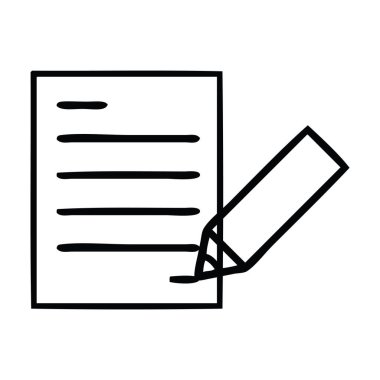 bir belge yazma çizim karikatür