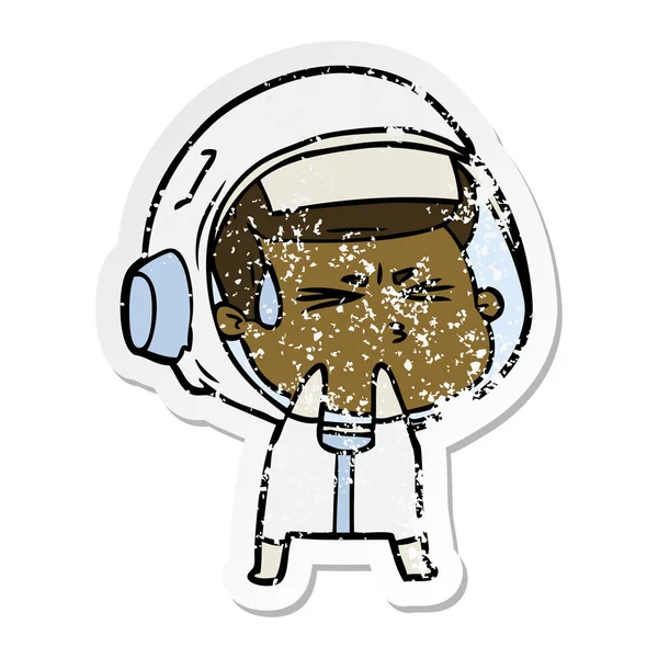 bir karikatür sıkıntılı etiket astronot vurguladı