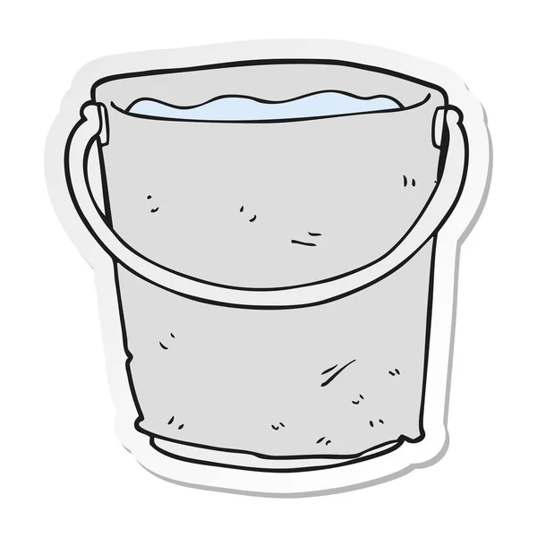 Pegatina de un cubo de dibujos animados de agua — Vector de stock