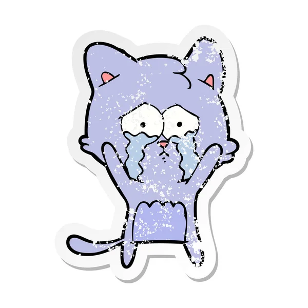 bir karikatür kedi sıkıntılı etiket