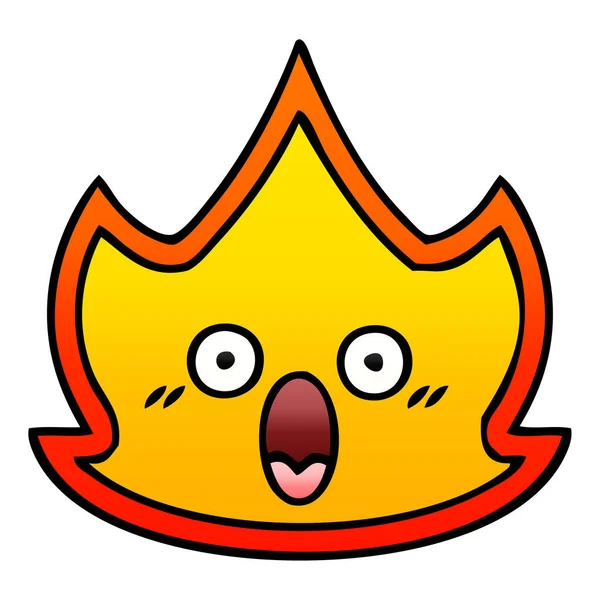 Degrade gölgeli karikatür yangın