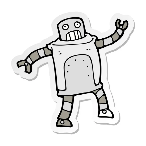 Sticker van de robot van een cartoon — Stockvector