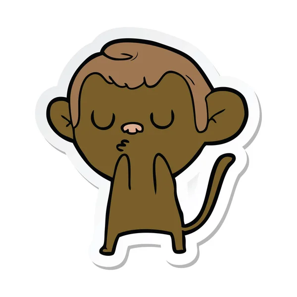 원숭이의 스티커 — 스톡 벡터