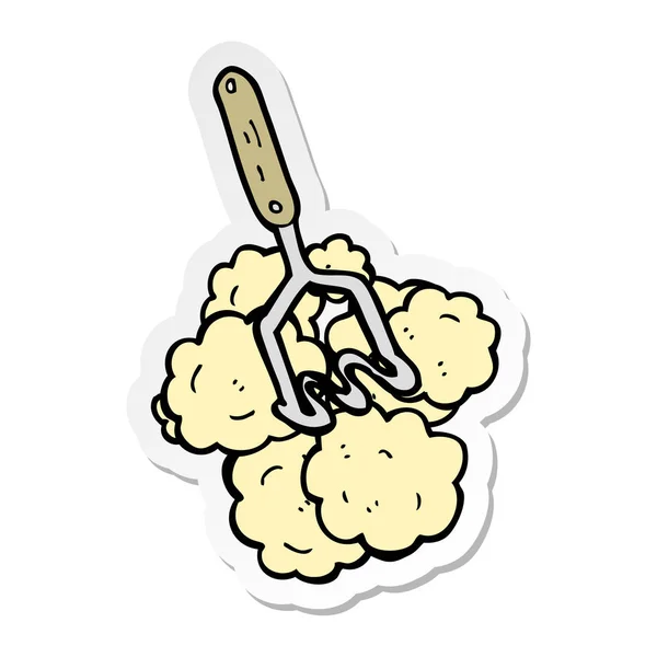Sticker Cartoon Potato Masher — Stock Vector
