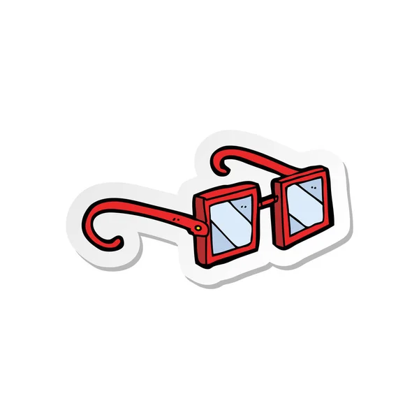 Autocollant de lunettes de dessin animé — Image vectorielle