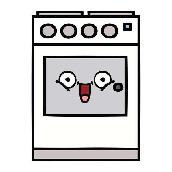 Niedlicher Cartoon-Küchenofen — Stockvektor