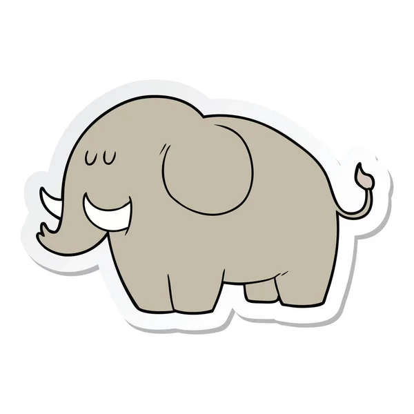 Aufkleber eines Cartoon-Elefanten — Stockvektor