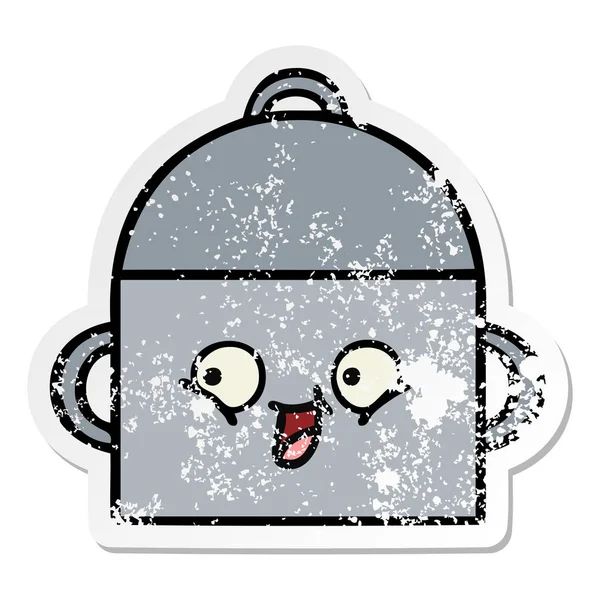 tencereye bir sevimli çizgi sıkıntılı etiket