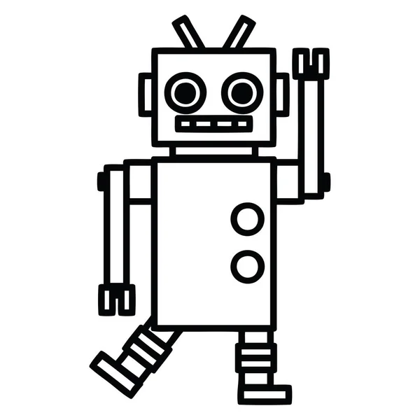 Icono de robot bailando — Vector de stock
