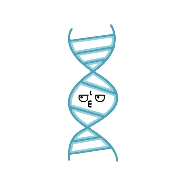 扁平色复古卡通 dna 链 — 图库矢量图片