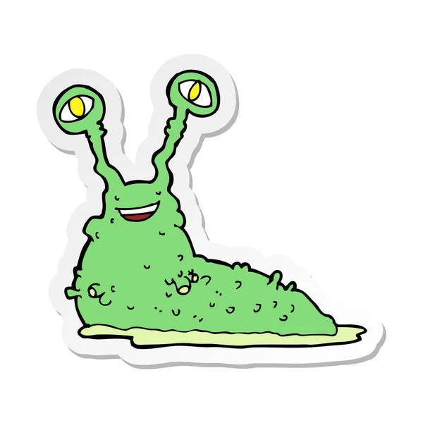 Sticker Cartoon Slug — Stock Vector