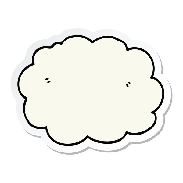 Stiker dari awan kartun - Stok Vektor