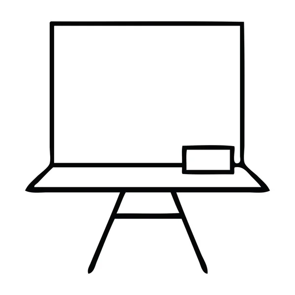 Linienzeichnung Cartoon Whiteboard — Stockvektor