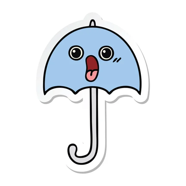 귀여운 우산의 스티커 — 스톡 벡터