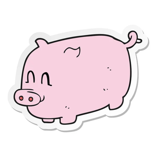 만화 돼지의 스티커 — 스톡 벡터