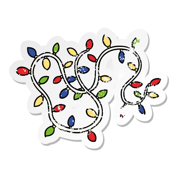 Hand Getekende Noodlijdende Sticker Cartoon Doodle Van Kleurrijke Lichten — Stockvector
