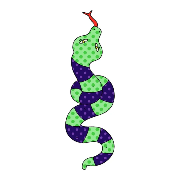 Quirky comic book style cartoon snake — Stock Vector