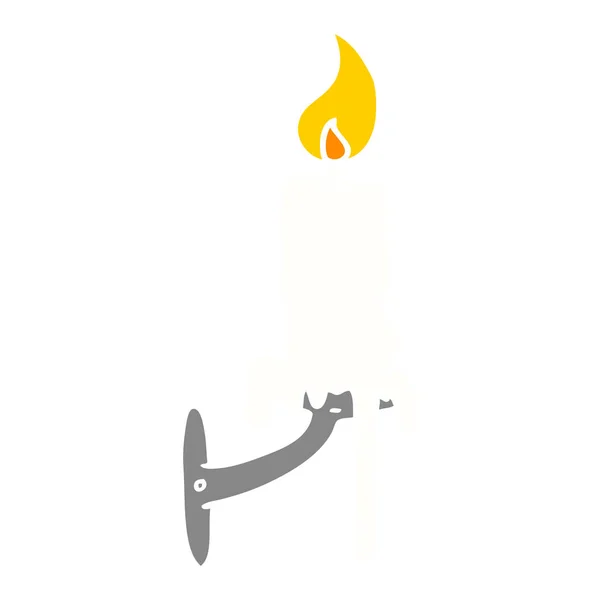 Γελοιογραφία doodle του ένα ραβδί κεριών — Διανυσματικό Αρχείο