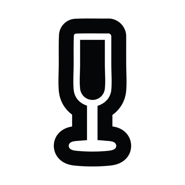 Şampanya flüt simgesi — Stok Vektör