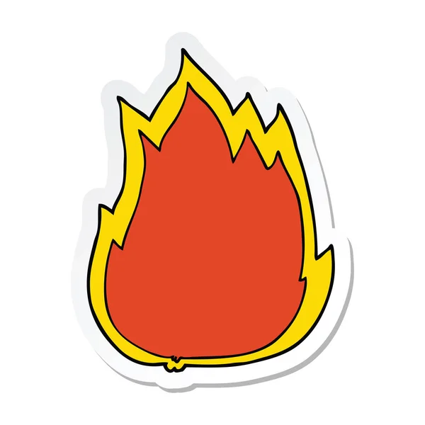 Etiqueta de um fogo de desenho animado —  Vetores de Stock