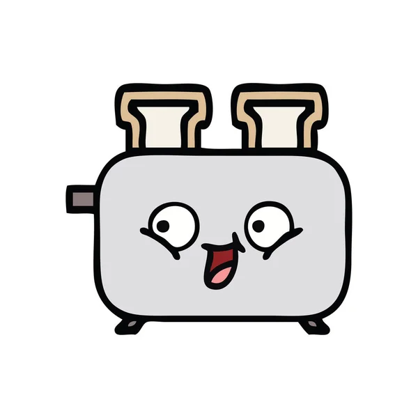 Cute cartoon of a toaster — Stock Vector