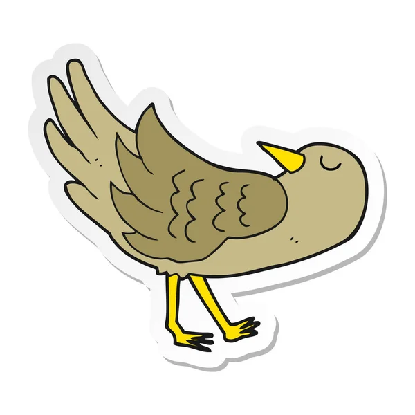 Etiqueta de um pássaro de desenho animado —  Vetores de Stock